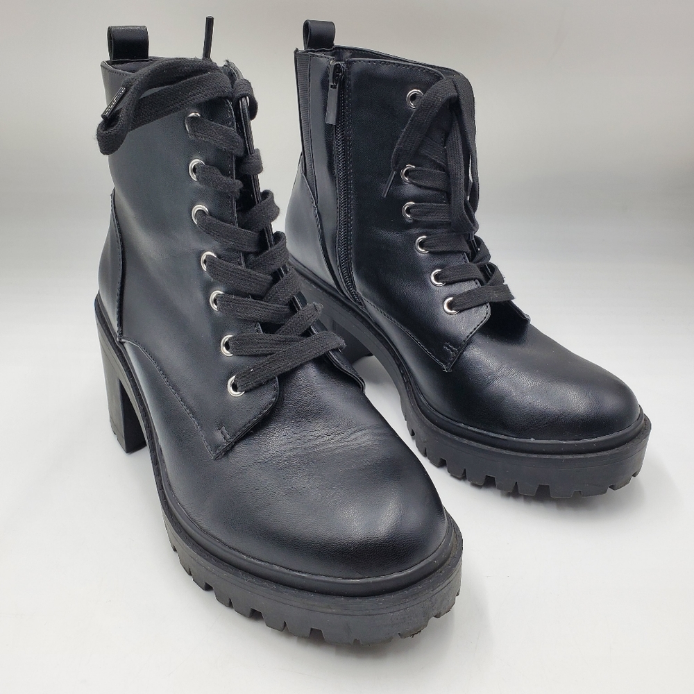Torrid Black Lace Up Boots